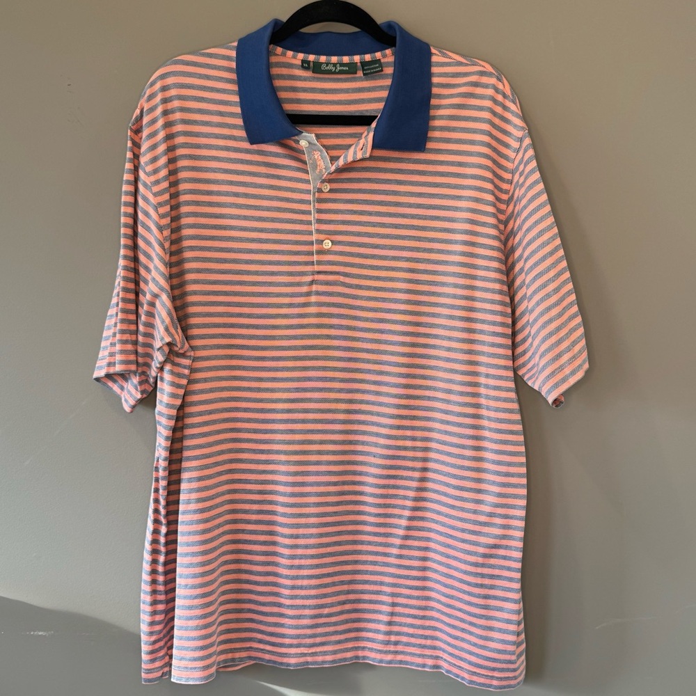 Bobby Jones Golf Polo, 100% cotton, striped, Men’s Size‎ XL, EUC